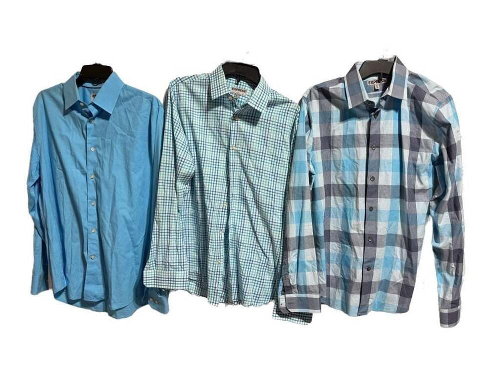 Express Men’s Dress Shirts – Medium (15–15.5 Neck)